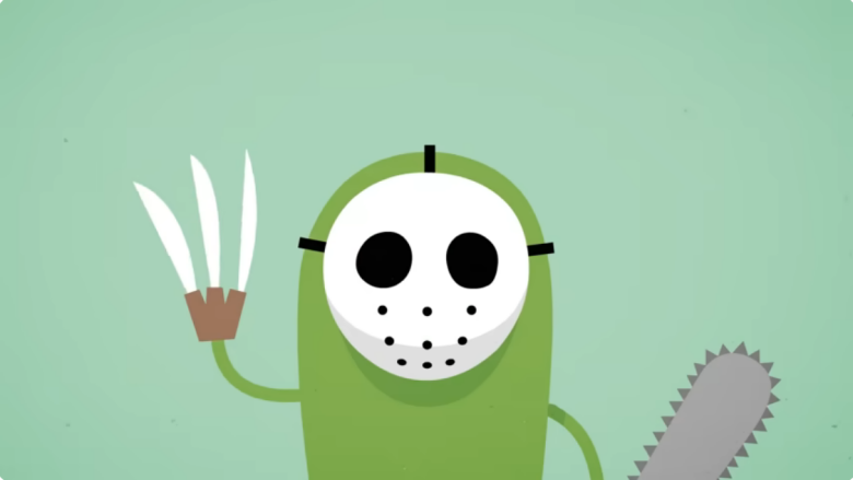 cartoon representing jason from the movie Friday 13