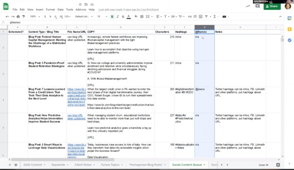 Content roadmap