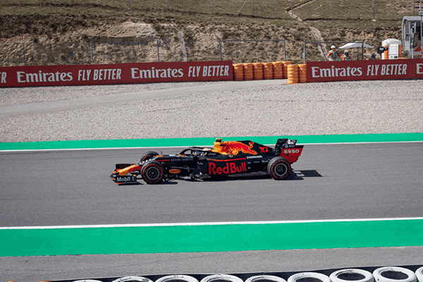 race sports car with Red Bull logo