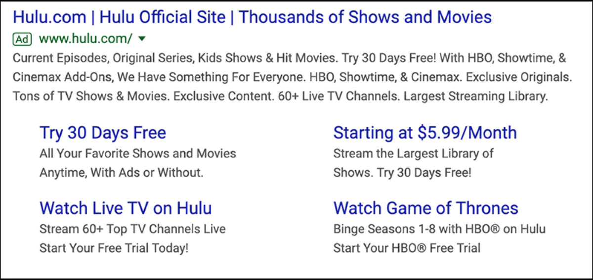 Hulu ad
