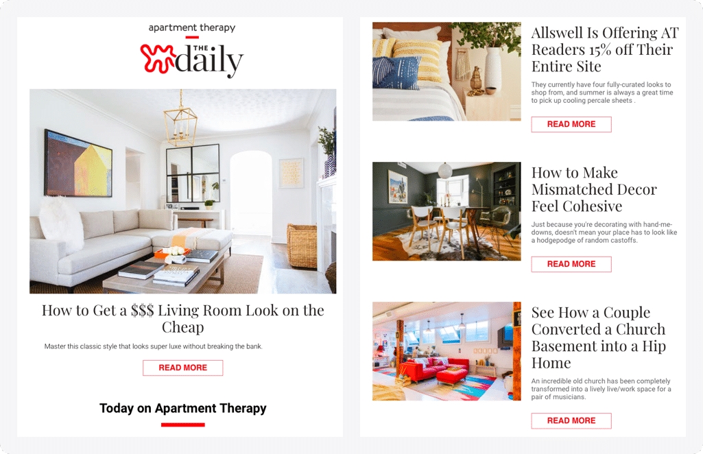 Apartment Therapy Newsletter