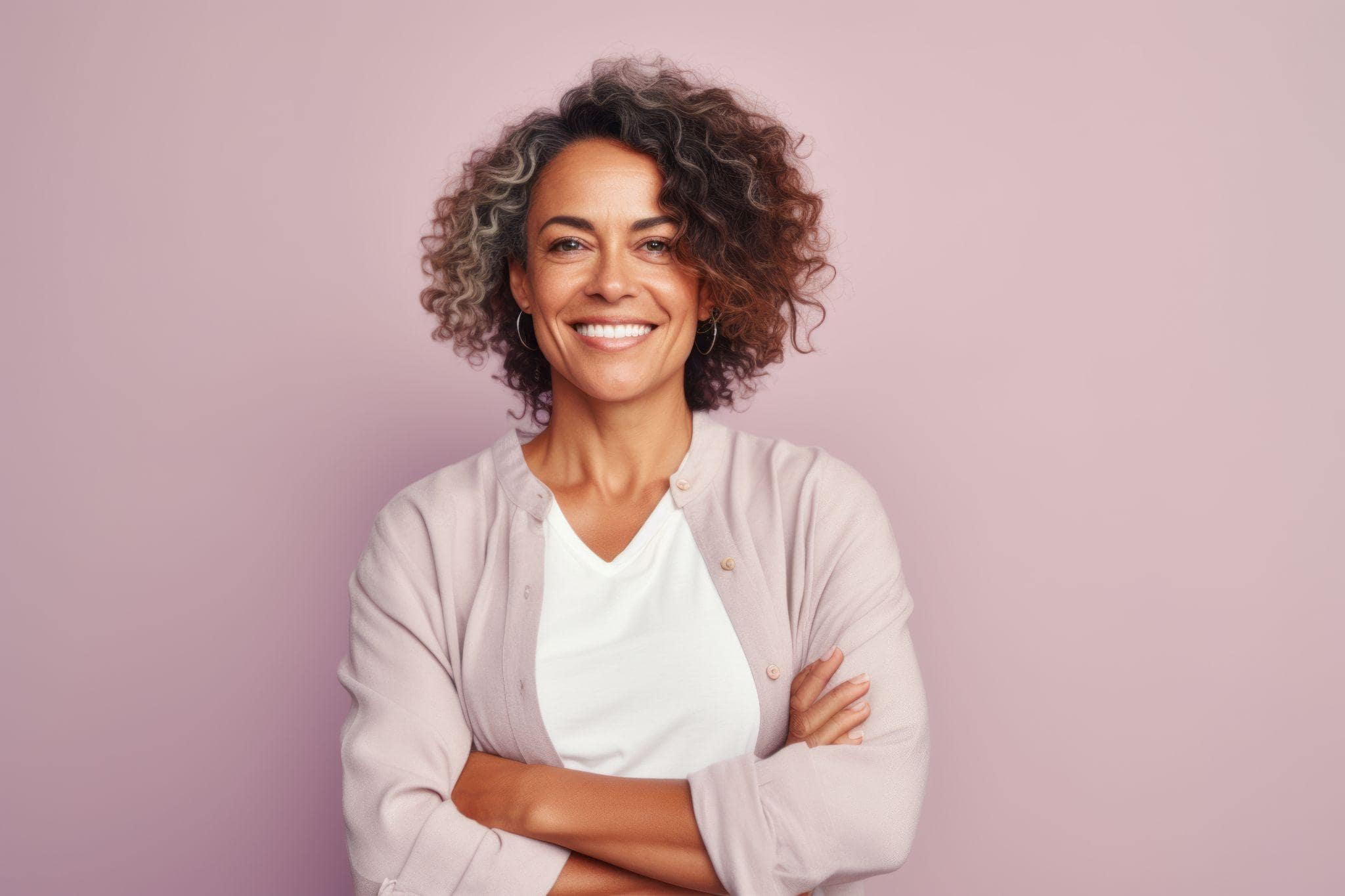 lady happy to work with the marketing content idea generator