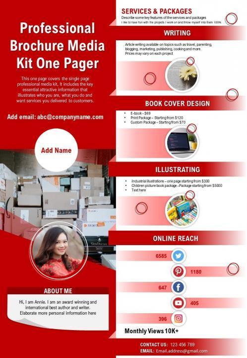 professional brochure media kit 