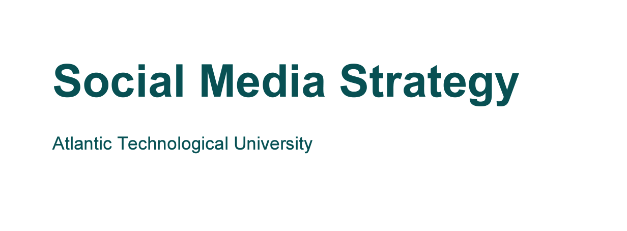 social media strategy by Atlantic Technological University