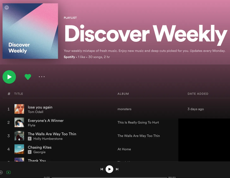 discover weekly feature on spotify