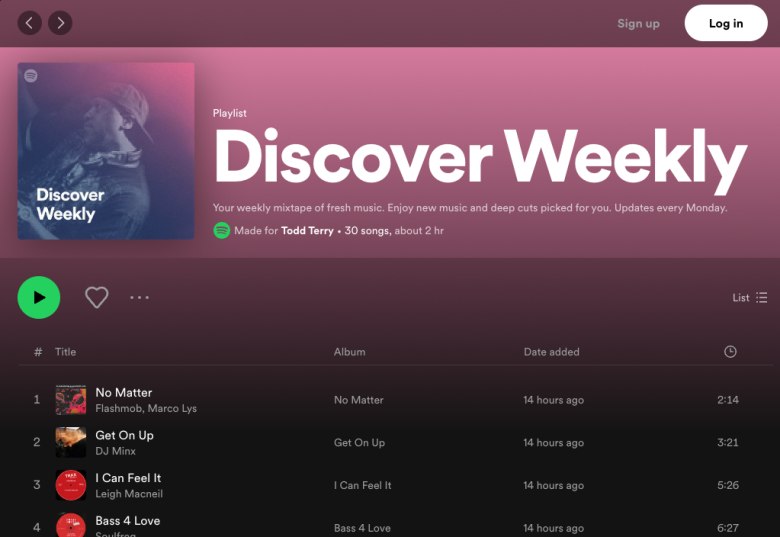 personalized user experience on Spotify