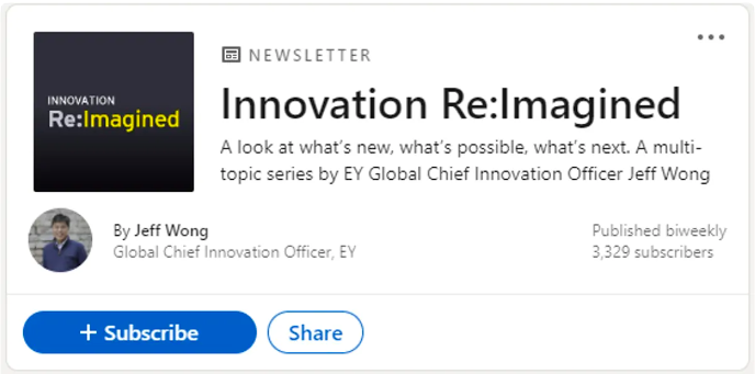 Innovation Re:Imagined LinkedIn newsletter