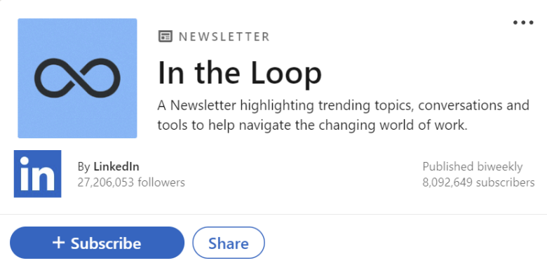 LinkedIn newsletter- In the Loop