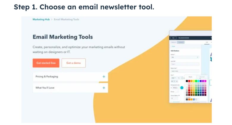 email newsletter tool with Hubspot