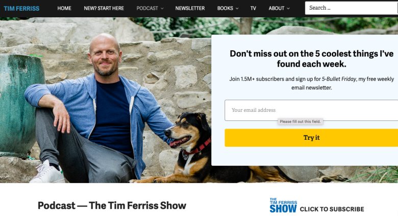 tim ferris website