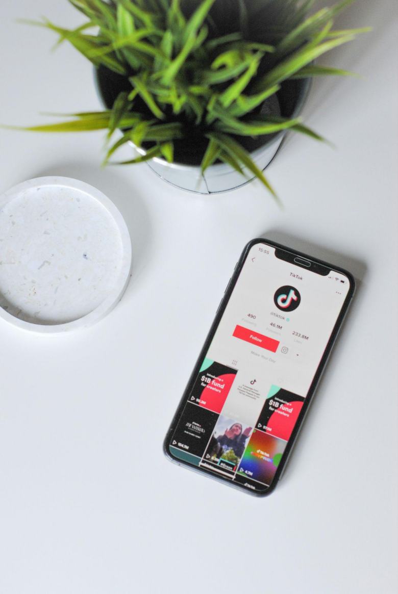 tiktok mobile app open in a phone