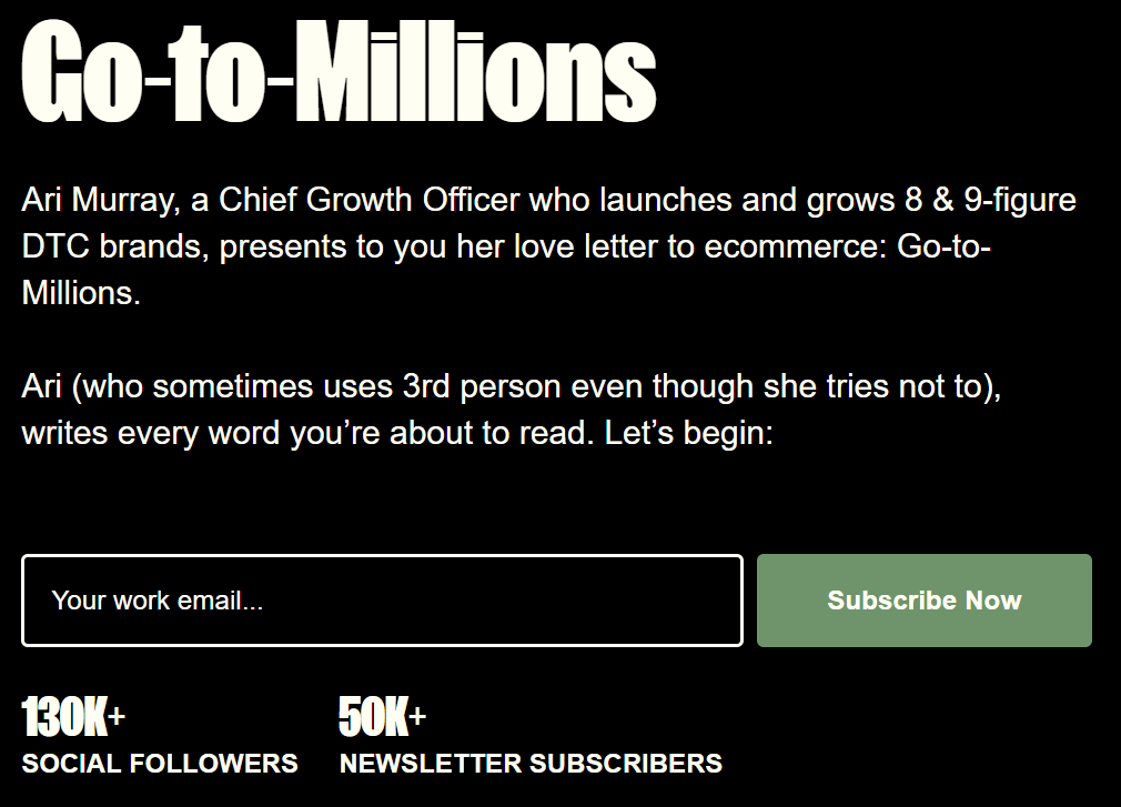 go-to-millions newsletter