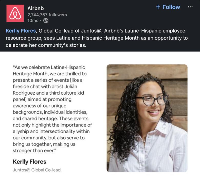 Airbnb post about Kerlly Flores