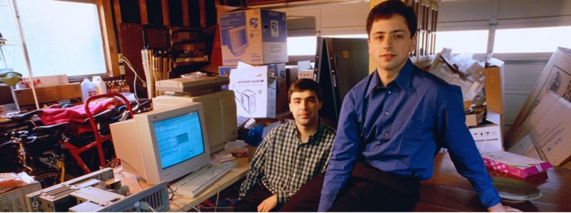 young tech entrepreneurs working out of a garage