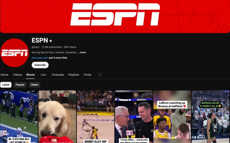 ESPN on youtube