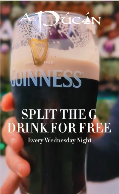 a Guinness glass on a Guinness social media post