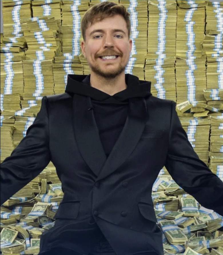 Mr. Beast in a black suit