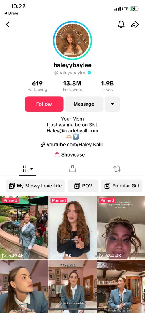 Hayleyy Baylee Tiktok account