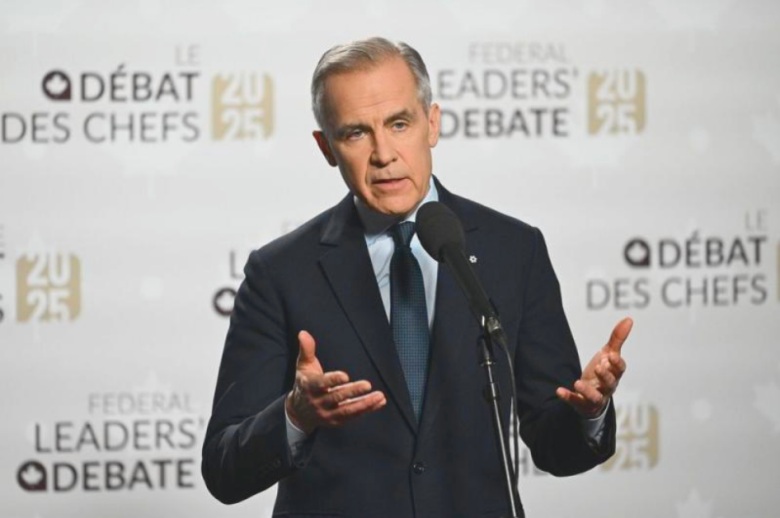 mark carney giving a speech