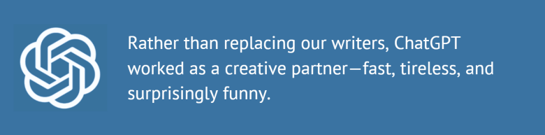 note about using ChatGPT as a creative partner