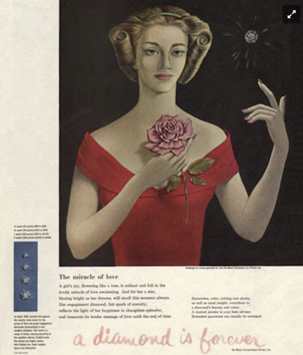 old article about diamond rings