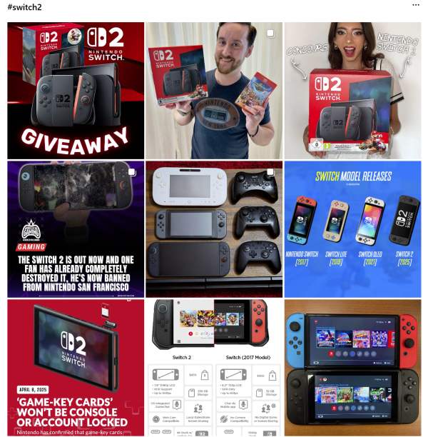 social posts about nintendo switch 2
