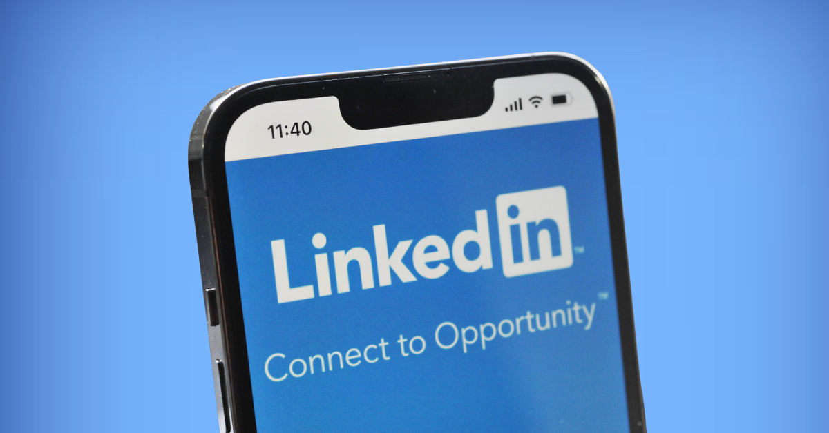LinkedIn app homepage displayed on a smartphone screen.