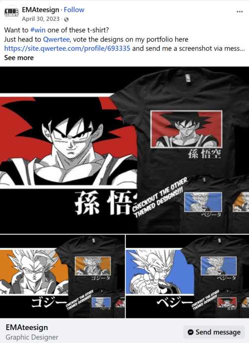 dragon ball post by EMAteesign