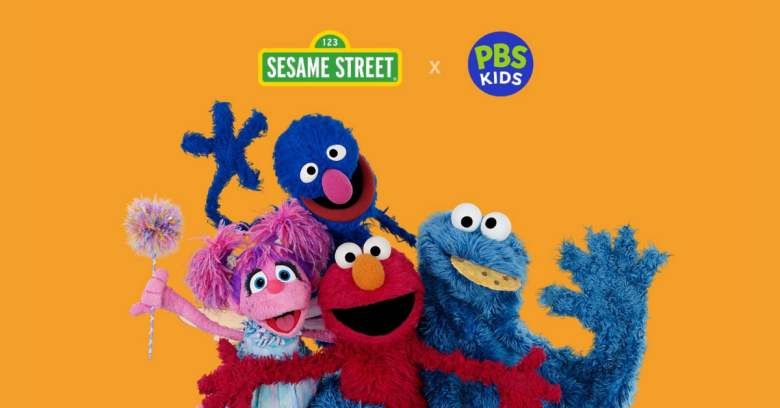 four sesame street characters on PBS kids