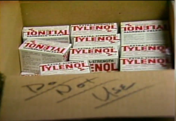 Box of Tylenol packages with 'Do Not Use' warning