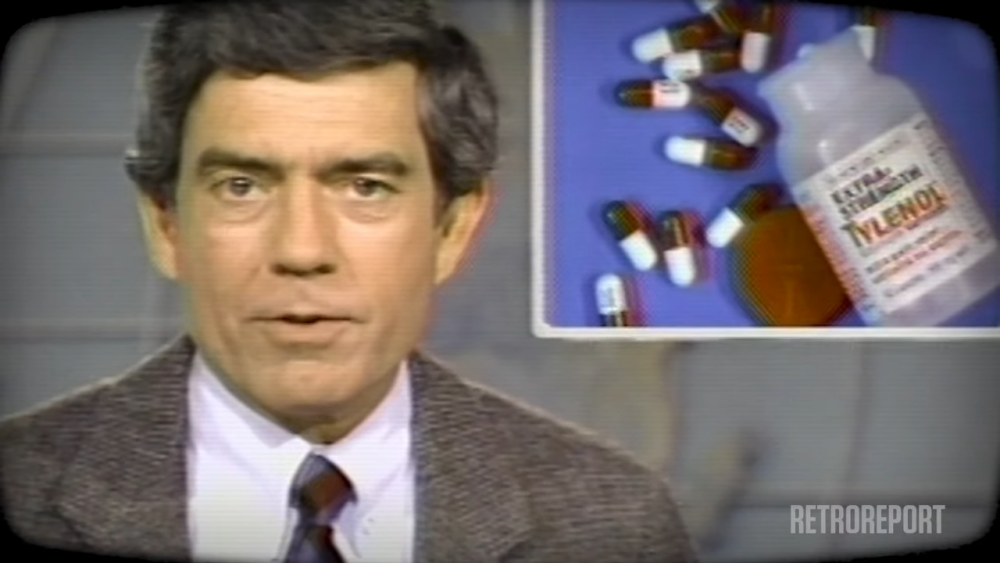News anchor reports on Tylenol capsules case