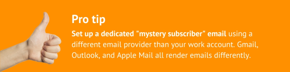Thumbs up with pro tip on email strategy