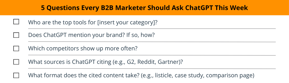 5 Questions B2B Marketers Ask ChatGPT Weekly