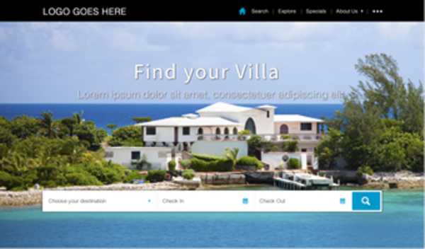 vacation rental website templates and design