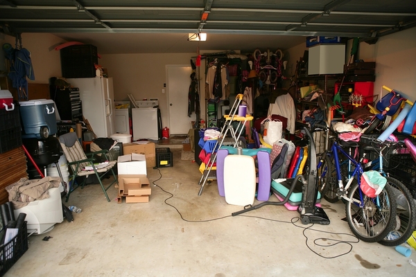 A messy garage