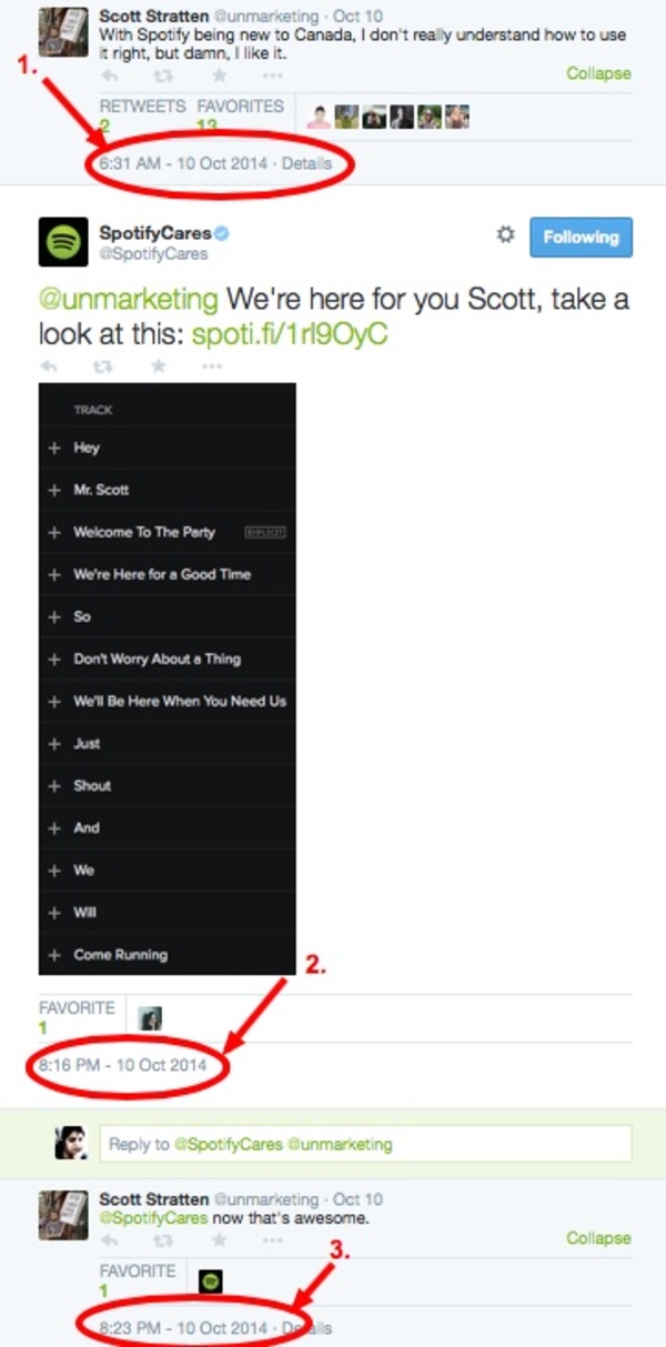 Spotify tweet