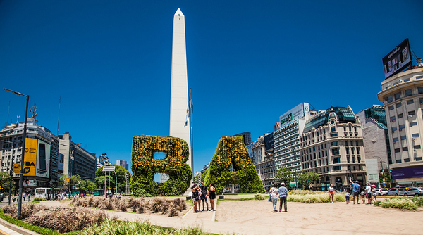 Buenos Aires city skyline.