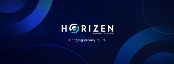 Horizen logo and tag line.