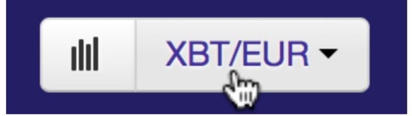 XBT/EUR button.