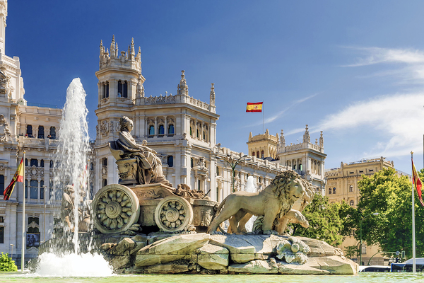 Madrid Spain fountain.