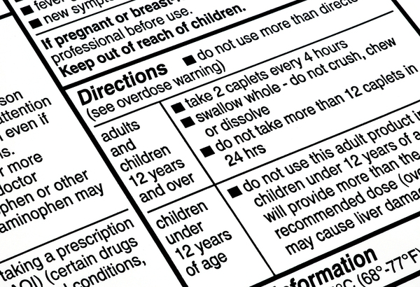 Pharmaceutical label.