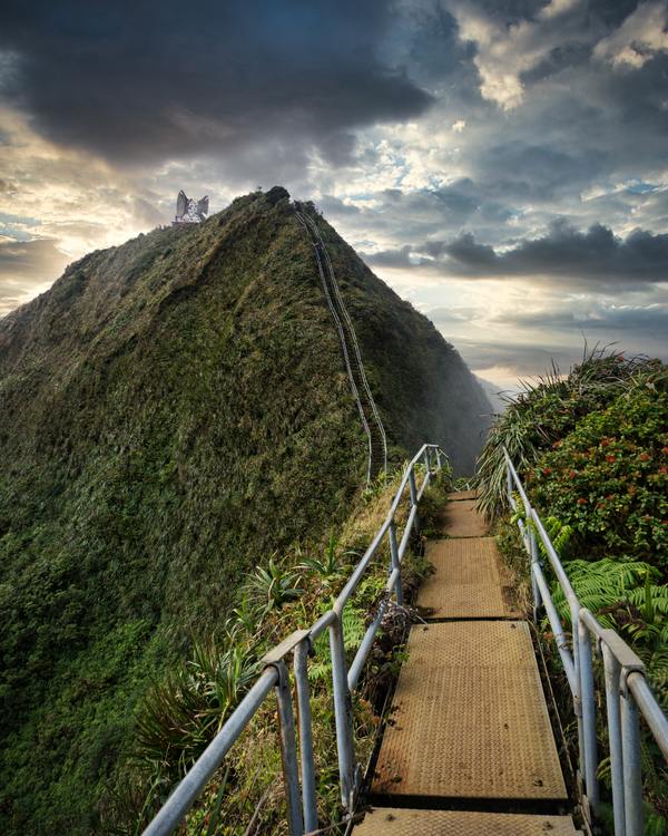 Walkway bridge.