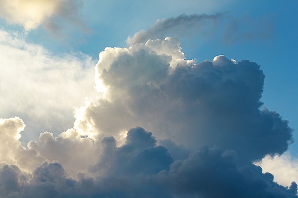 Clouds with a blue sky above.