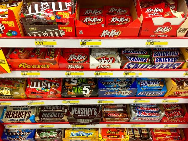 Candy aisle in a store.