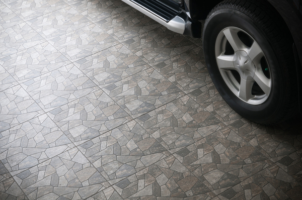 Garage floor tiles.