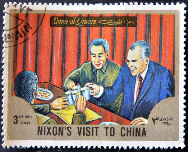 nixon visits china political cartoon