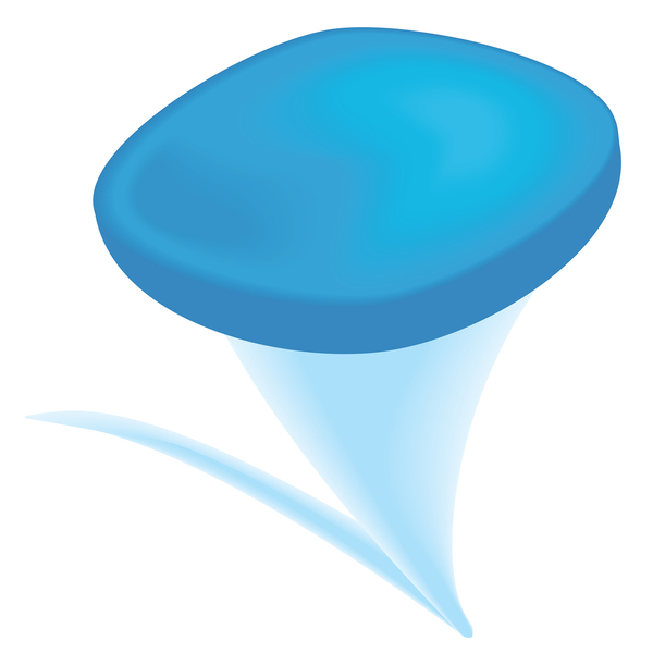 Large blue pill.