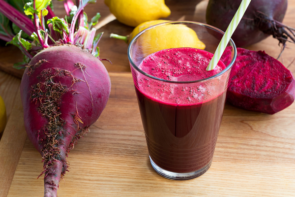 Glass of beet juice.