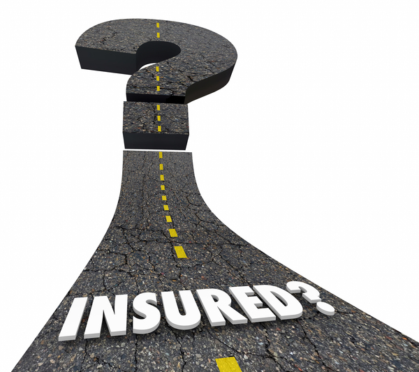 Illustration of a road with the words insured?