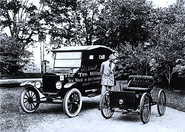 Henry Ford with his Ford Model T